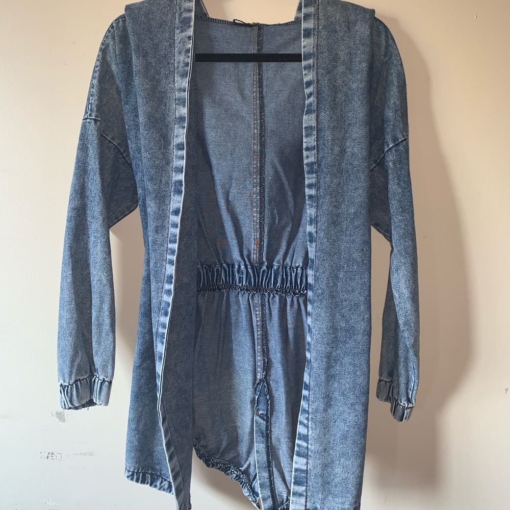 Acid wash oversized Jean jacket